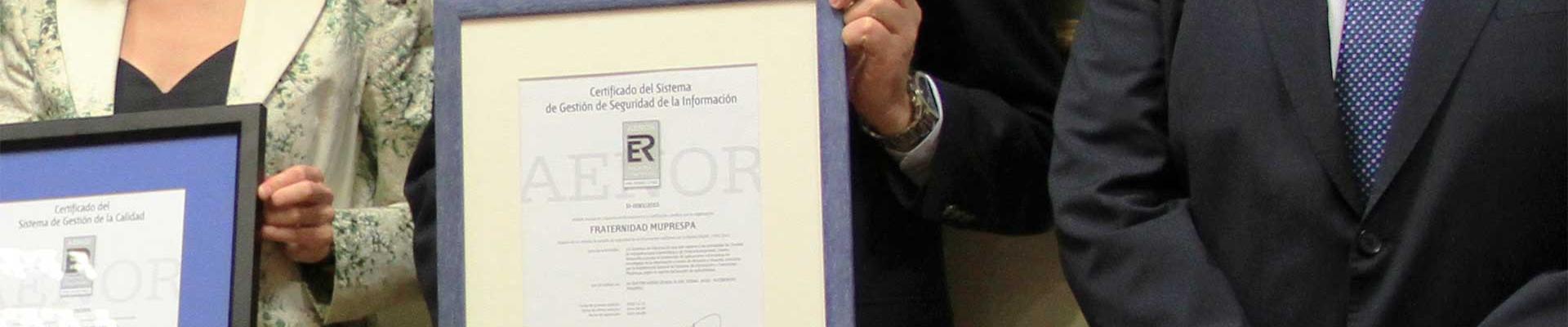 Fraternidad-Muprespa seguridad de la información ISO 27001