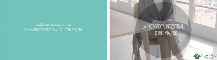 Imagen de ejemplo con la portada del video "La microbiota intestinal: el otro viajero"