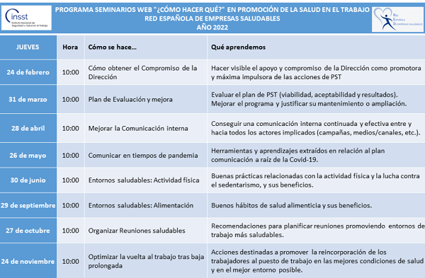 calendario actividades